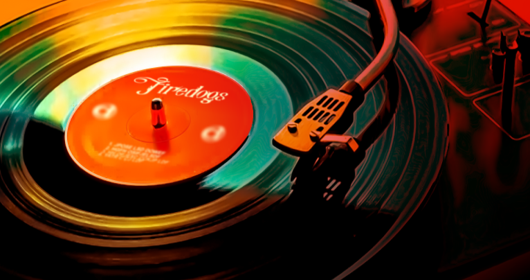 Mockup de vinil Firedogs